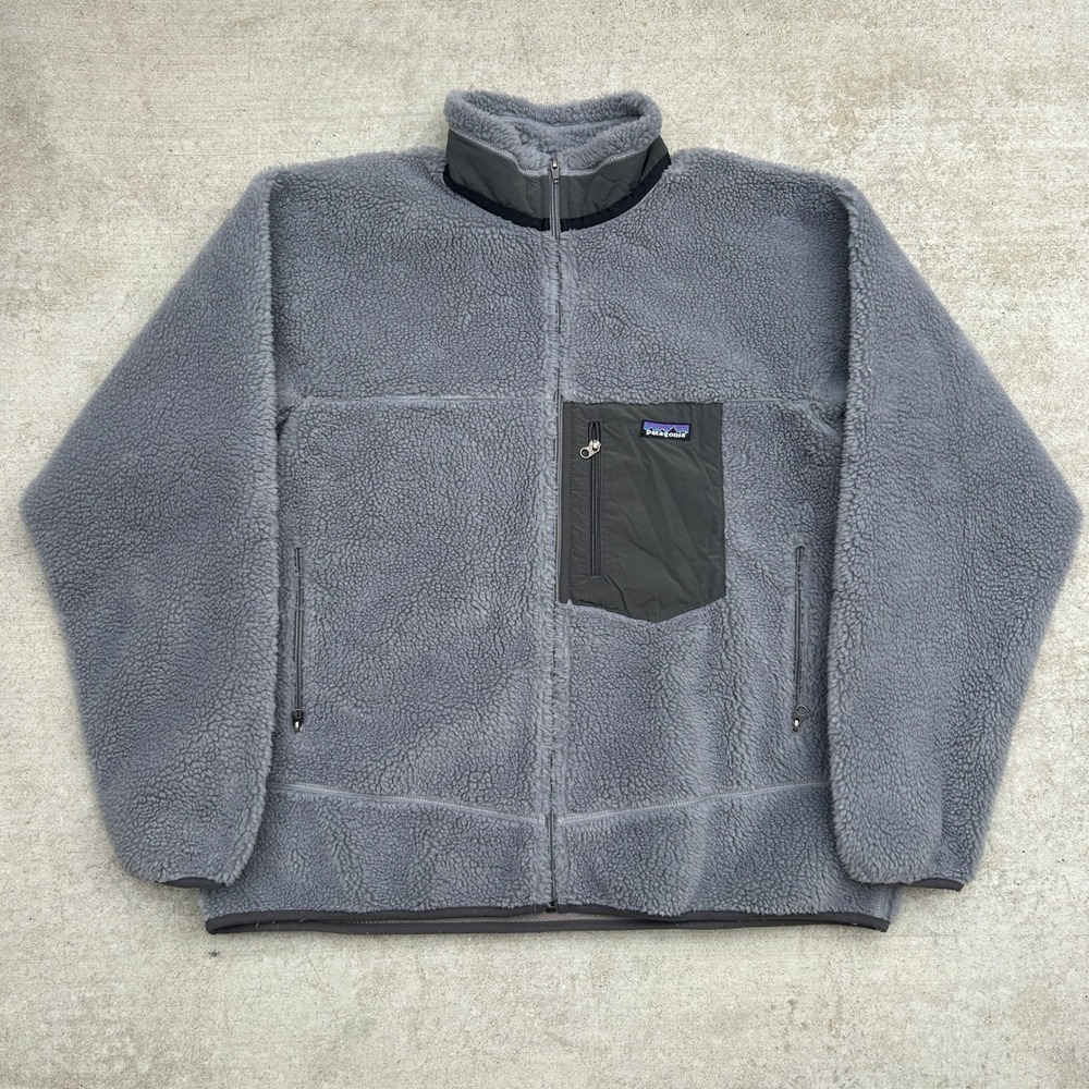 Patagonia Classic Retro-X Fleece Jacket XL Grey Deep Pile Sherpa Gorpcore Mens